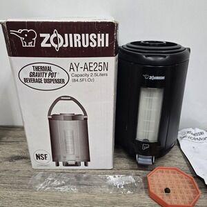 Zojirushi AY-AE25N Thermal Gravity Pot Dispenser Black 2.5 Liters Hot Or Cold